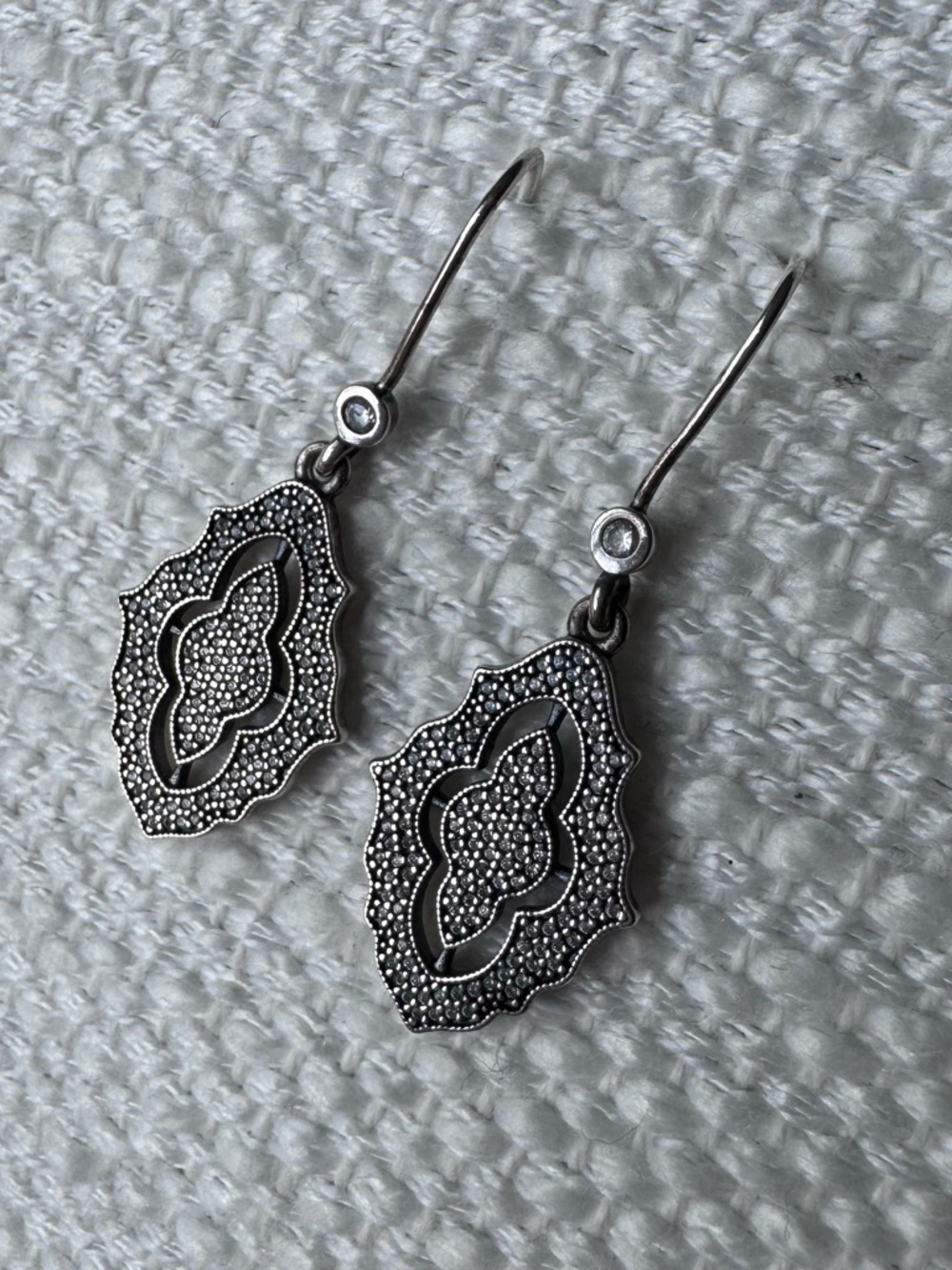 Genuine Pandora Sparkling Lace Dangle Earrings S925 ALE